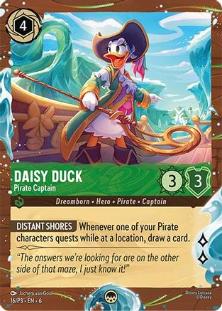 Daisy Duck - Pirate Captain (Disney Cruise Promo) (16/P3) [Disney Lorcana Promo Cards] Holofoil - Deck Out Gaming