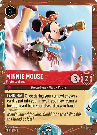 Minnie Mouse - Pirate Lookout (Disney Cruise Promo) (17/P3) [Disney Lorcana Promo Cards] Holofoil - Deck Out Gaming