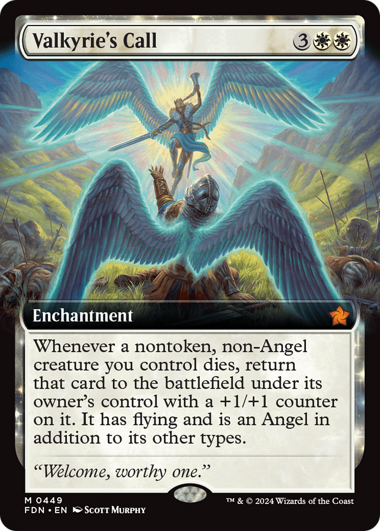 Valkyrie's Call (Extended Art) (449) [Foundations] foil - Deck Out Gaming