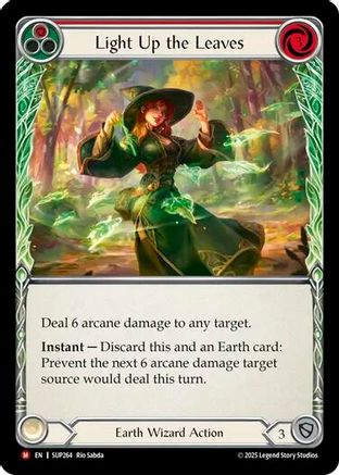 Light Up the Leaves (Red) (SUP264) [Super Slam] Rainbow Foil - Deck Out Gaming