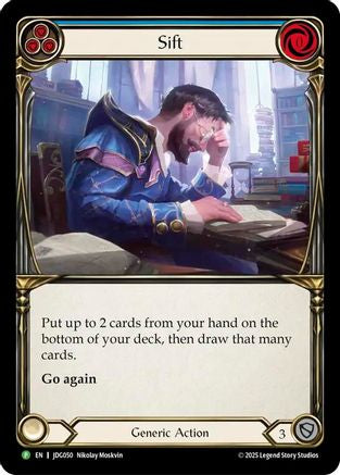 Sift (Blue) - JDG050 (JDG050) [Flesh and Blood: Promo Cards] Cold Foil - Deck Out Gaming