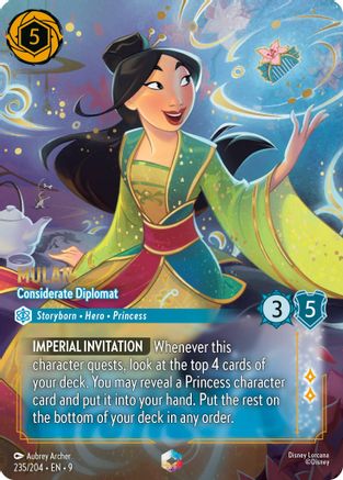 Mulan - Considerate Diplomat (Enchanted) (235/204) [Fabled] Holofoil - Deck Out Gaming