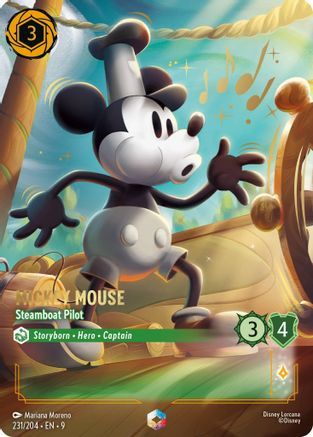 Mickey Mouse - Steamboat Pilot (Enchanted) (231/204) [Fabled] Holofoil - Deck Out Gaming