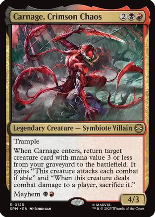 Carnage, Crimson Chaos (125) [Marvel's Spider-Man] - Deck Out Gaming