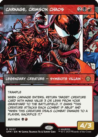 Carnage, Crimson Chaos (Borderless) (227) [Marvel's Spider-Man] - Deck Out Gaming