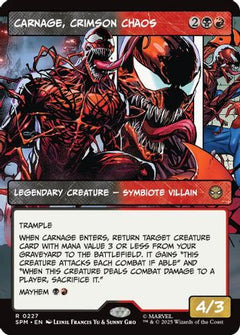Carnage, Crimson Chaos (Borderless) (227) [Marvel's Spider-Man] foil - Deck Out Gaming