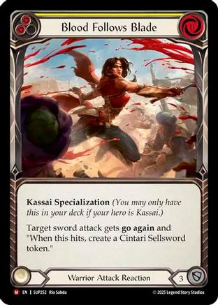 Blood Follows Blade (SUP252) [Super Slam] Rainbow Foil - Deck Out Gaming