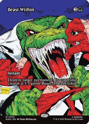 Beast Within (Borderless) (33) [Marvel Eternal-Legal] foil - Deck Out Gaming