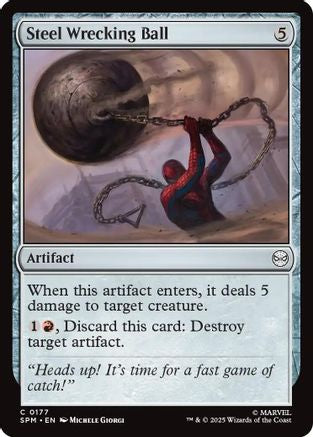 Steel Wrecking Ball (177) [Marvel's Spider-Man] foil - Deck Out Gaming