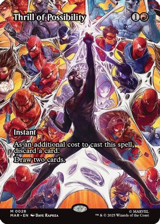 Thrill of Possibility (Borderless) (28) [Marvel Eternal-Legal] foil - Deck Out Gaming