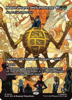 Master Weaver, Web Protector - Arasta of the Endless Web (Borderless) (32) [Marvel Eternal-Legal] - Deck Out Gaming