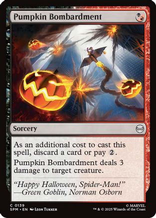 Pumpkin Bombardment (139) [Marvel's Spider-Man] foil - Deck Out Gaming