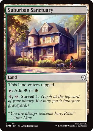 Suburban Sanctuary (185) [Marvel's Spider-Man] foil - Deck Out Gaming