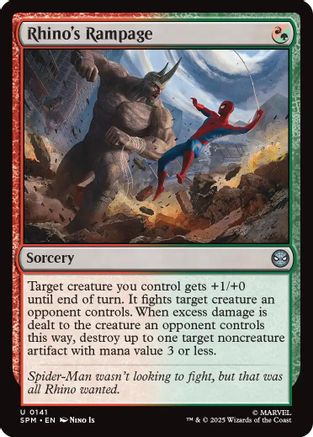 Rhino's Rampage (141) [Marvel's Spider-Man] foil - Deck Out Gaming