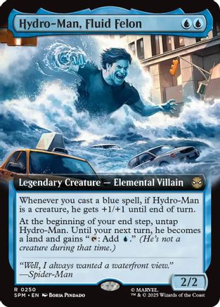 Hydro-Man, Fluid Felon (Extended Art) (250) [Marvel's Spider-Man] foil - Deck Out Gaming