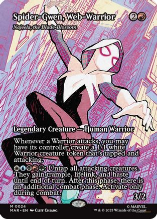 Spider-Gwen, Web-Warrior - Najeela, the Blade-Blossom (24) [Marvel Eternal-Legal] - Deck Out Gaming