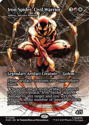 Iron Spider, Civil Warrior - Alibou, Ancient Witness (39) [Marvel Eternal-Legal] - Deck Out Gaming