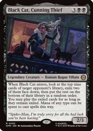 Black Cat, Cunning Thief (52) [Marvel's Spider-Man] foil - Deck Out Gaming