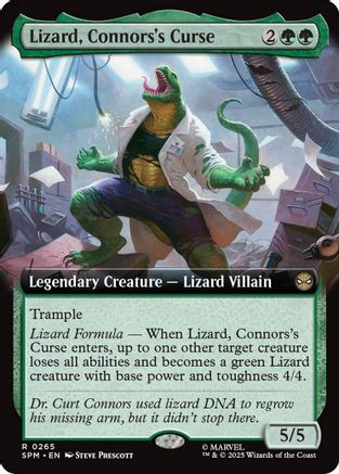 Lizard, Connors's Curse (Extended Art) (265) [Marvel's Spider-Man] - Deck Out Gaming