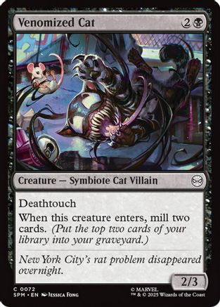 Venomized Cat (72) [Marvel's Spider-Man] foil - Deck Out Gaming