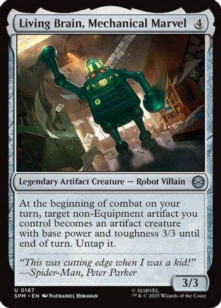 Living Brain, Mechanical Marvel (167) [Marvel's Spider-Man] - Deck Out Gaming
