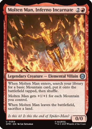 Molten Man, Inferno Incarnate (84) [Marvel's Spider-Man] foil - Deck Out Gaming