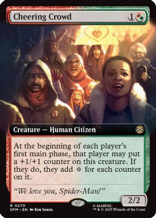 Cheering Crowd (Extended Art) (270) [Marvel's Spider-Man] foil - Deck Out Gaming