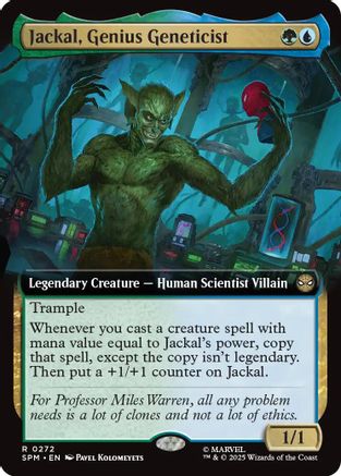 Jackal, Genius Geneticist (Extended Art) (272) [Marvel's Spider-Man] foil - Deck Out Gaming