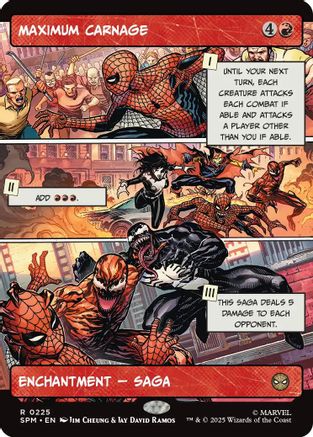 Maximum Carnage (Borderless) (225) [Marvel's Spider-Man] foil - Deck Out Gaming