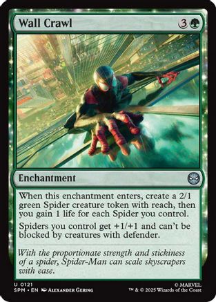 Wall Crawl (121) [Marvel's Spider-Man] foil - Deck Out Gaming