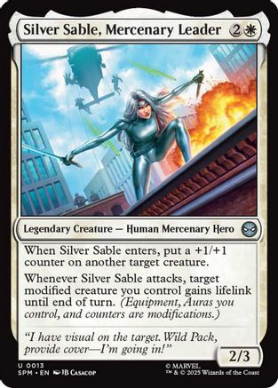 Silver Sable, Mercenary Leader (13) [Marvel's Spider-Man] foil - Deck Out Gaming