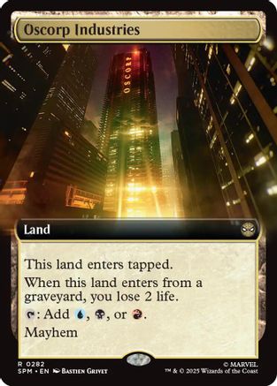 Oscorp Industries (Extended Art) (282) [Marvel's Spider-Man] - Deck Out Gaming