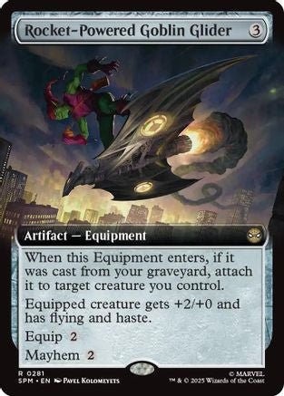 Rocket-Powered Goblin Glider (Extended Art) (281) [Marvel's Spider-Man] foil - Deck Out Gaming