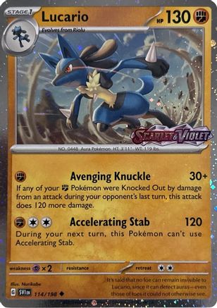 Lucario (Scarlet & Violet Stamp) (114) [Miscellaneous Cards & Products] Holofoil - Deck Out Gaming