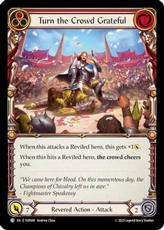 Turn the Crowd Grateful (Red) (SUP049) [Super Slam] Rainbow Foil - Deck Out Gaming