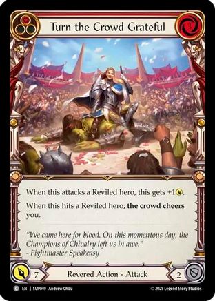 Turn the Crowd Grateful (Red) (SUP049) [Super Slam] - Deck Out Gaming