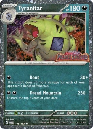 Tyranitar (Paldea Evolved Stamp) (135) [Miscellaneous Cards & Products] Holofoil - Deck Out Gaming