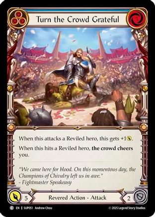 Turn the Crowd Grateful (Blue) (SUP051) [Super Slam] Rainbow Foil - Deck Out Gaming