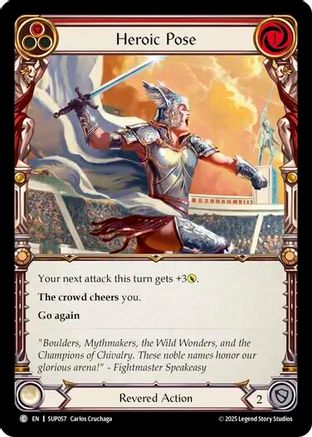 Heroic Pose (Red) (SUP057) [Super Slam] Rainbow Foil - Deck Out Gaming