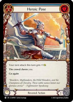 Heroic Pose (Blue) (SUP059) [Super Slam] Rainbow Foil - Deck Out Gaming