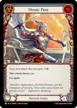 Heroic Pose (Blue) (SUP059) [Super Slam] - Deck Out Gaming