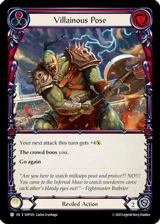 Villainous Pose (Red) (SUP120) [Super Slam] Rainbow Foil - Deck Out Gaming