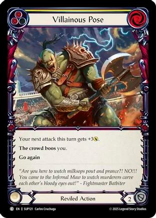Villainous Pose (Yellow) (SUP121) [Super Slam] Rainbow Foil - Deck Out Gaming