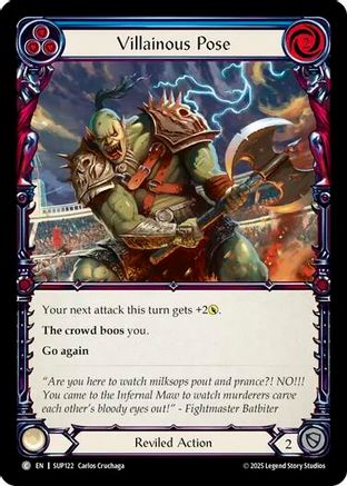 Villainous Pose (Blue) (SUP122) [Super Slam] - Deck Out Gaming