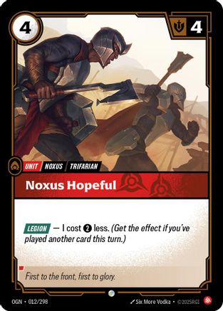 Noxus Hopeful (012/298) [Origins] - Deck Out Gaming