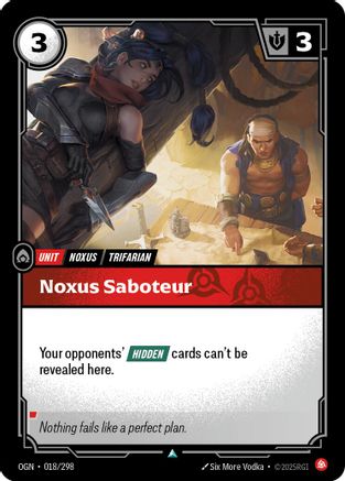 Noxus Saboteur (018/298) [Origins] Foil - Deck Out Gaming