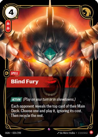 Blind Fury (025/298) [Origins] Foil - Deck Out Gaming