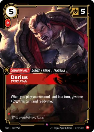 Darius - Trifarian (027/298) [Origins] Foil