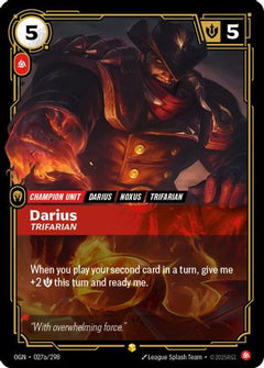 Darius - Trifarian (Alternate Art) (027a/298) [Origins] Foil - Deck Out Gaming