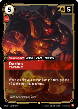 Darius - Trifarian (Alternate Art) (027a/298) [Origins] Foil - Deck Out Gaming